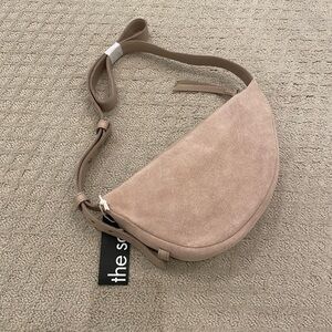 The Sak Beige Crossbody Bag (Sand Suede Leather)